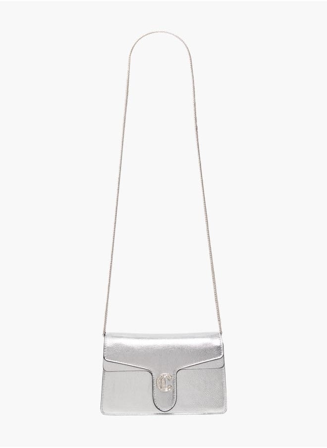 Womens Le Confort Crossbody Mettalic Wih Metal Strap