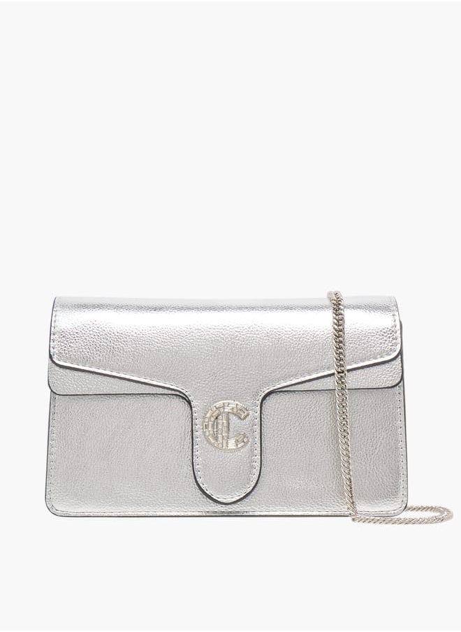 Womens Le Confort Crossbody Mettalic Wih Metal Strap