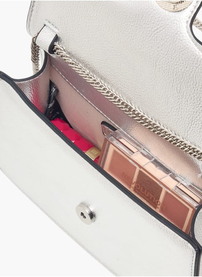 Womens Le Confort Crossbody Mettalic Wih Metal Strap