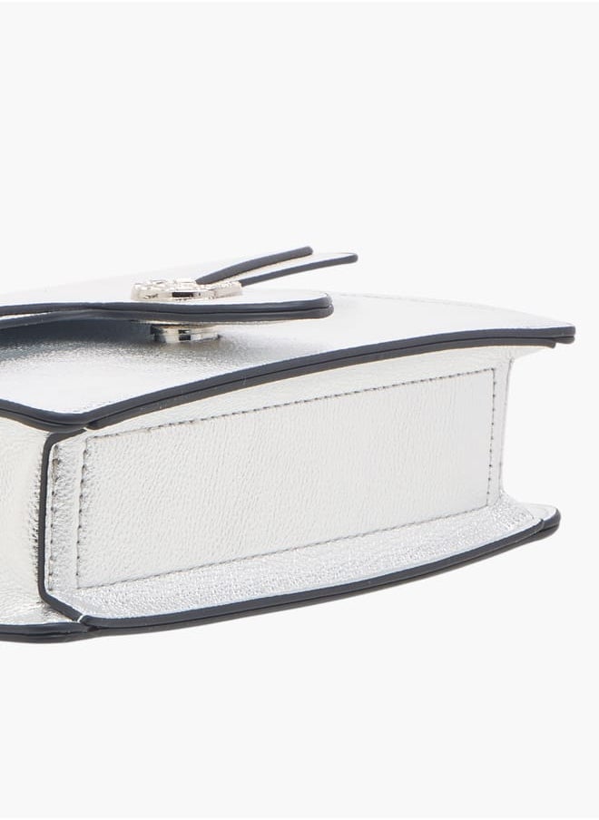 Womens Le Confort Crossbody Mettalic Wih Metal Strap