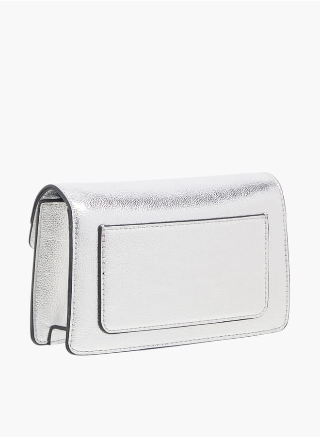 Womens Le Confort Crossbody Mettalic Wih Metal Strap