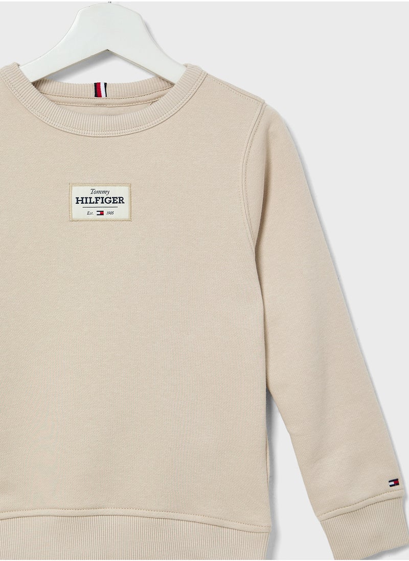 Kids Monotype 1985 Logo Label Regular Sweatshirt