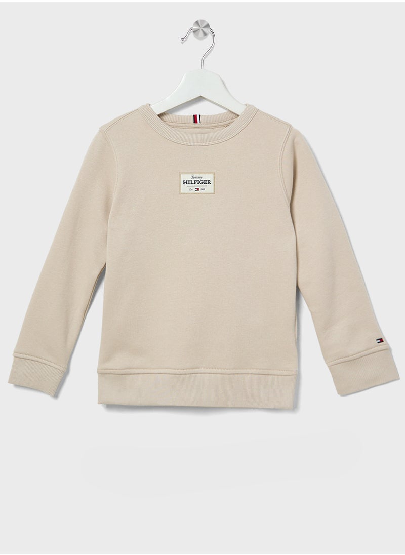 Kids Monotype 1985 Logo Label Regular Sweatshirt