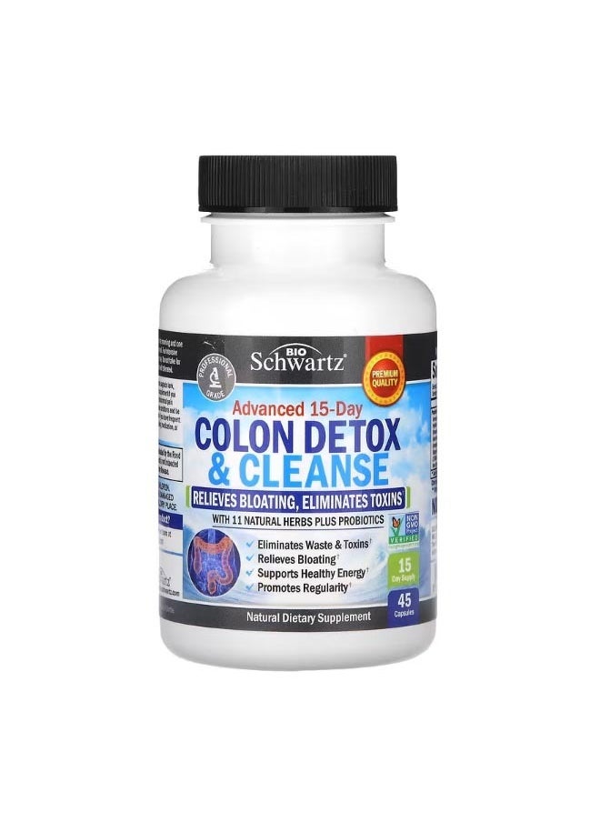 Advanced 15Day Colon Detox And Cleanse 45 Capsules