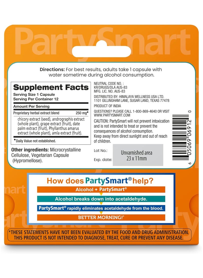 Partysmart Next Morning Support, 12'S Capsules