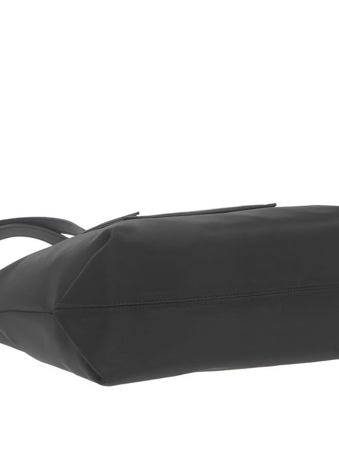 Womens Missy Solid Tote Bag With Double Handle And Zip Closure