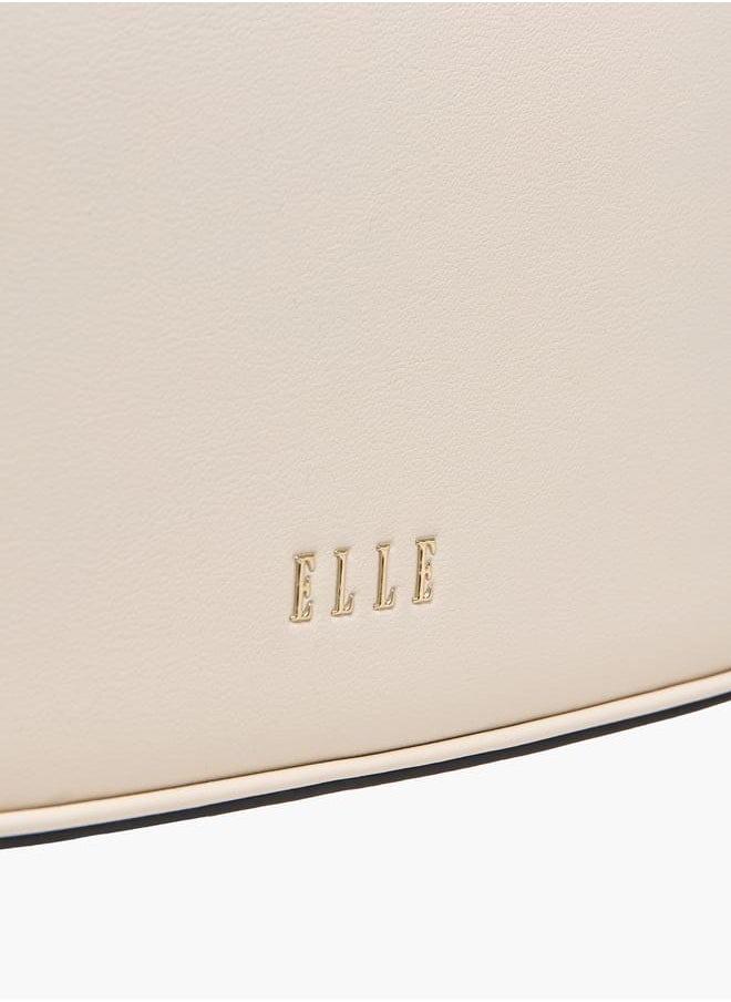 Women Monogram Print Satchel Bag with Top Handle and Detachable Strap