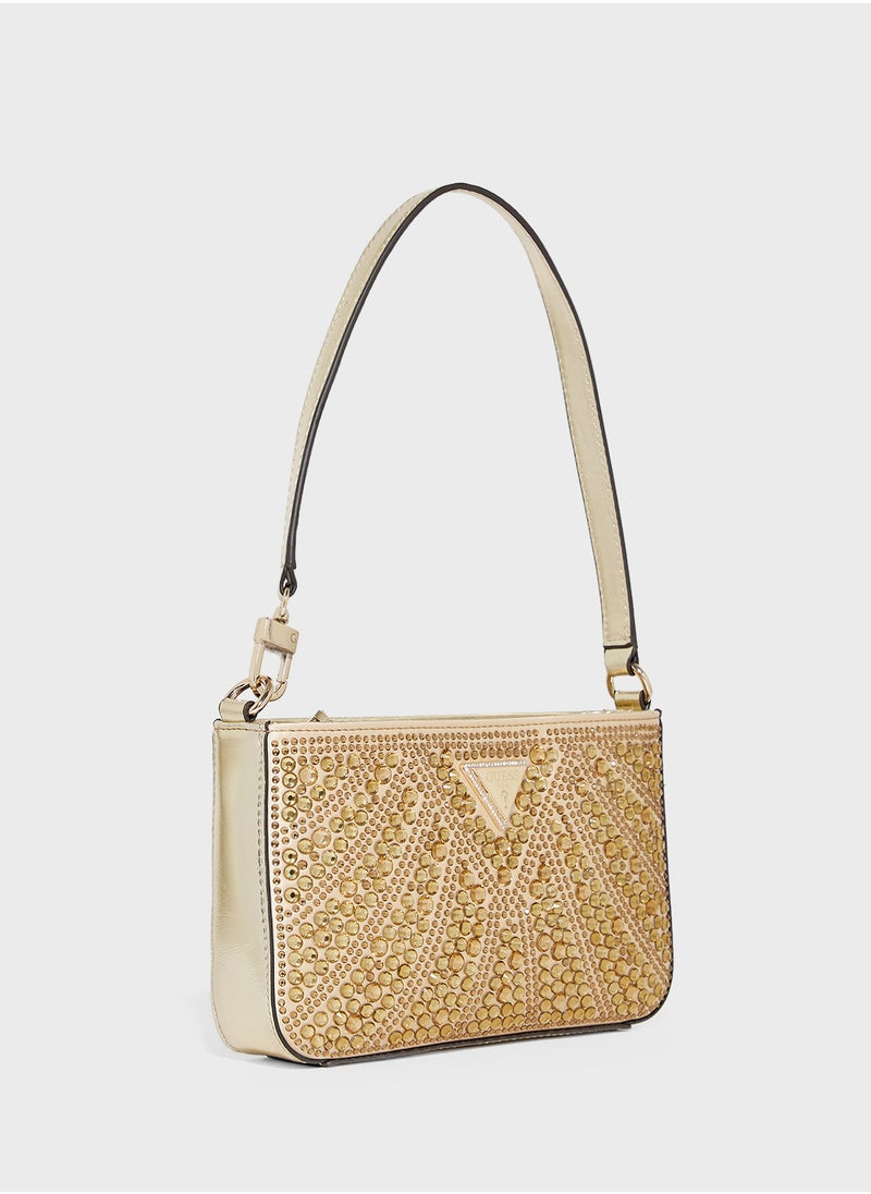 Embellished Beauvoir Mini Top Zip Clutches