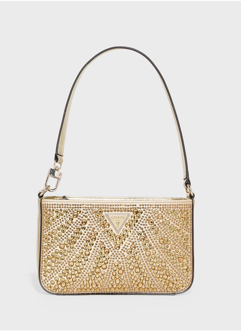 Embellished Beauvoir Mini Top Zip Clutches