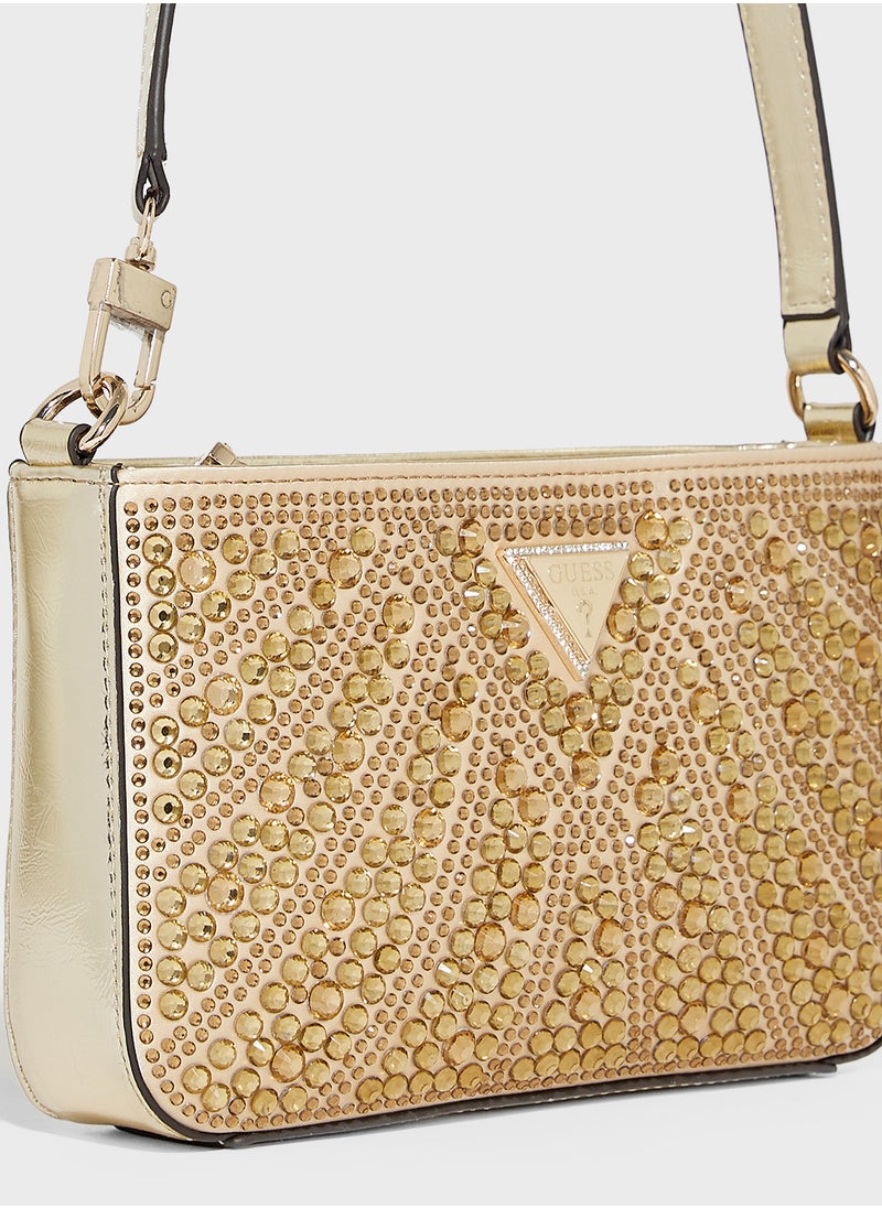 Embellished Beauvoir Mini Top Zip Clutches