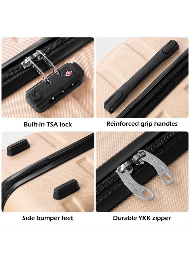 Luggage 3 Piece Set Suitcase Spinner Hardshell Lightweight TSA Lock (black, 3 piece set(20in24in28in))