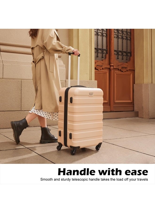 Luggage 3 Piece Set Suitcase Spinner Hardshell Lightweight TSA Lock (black, 3 piece set(20in24in28in))