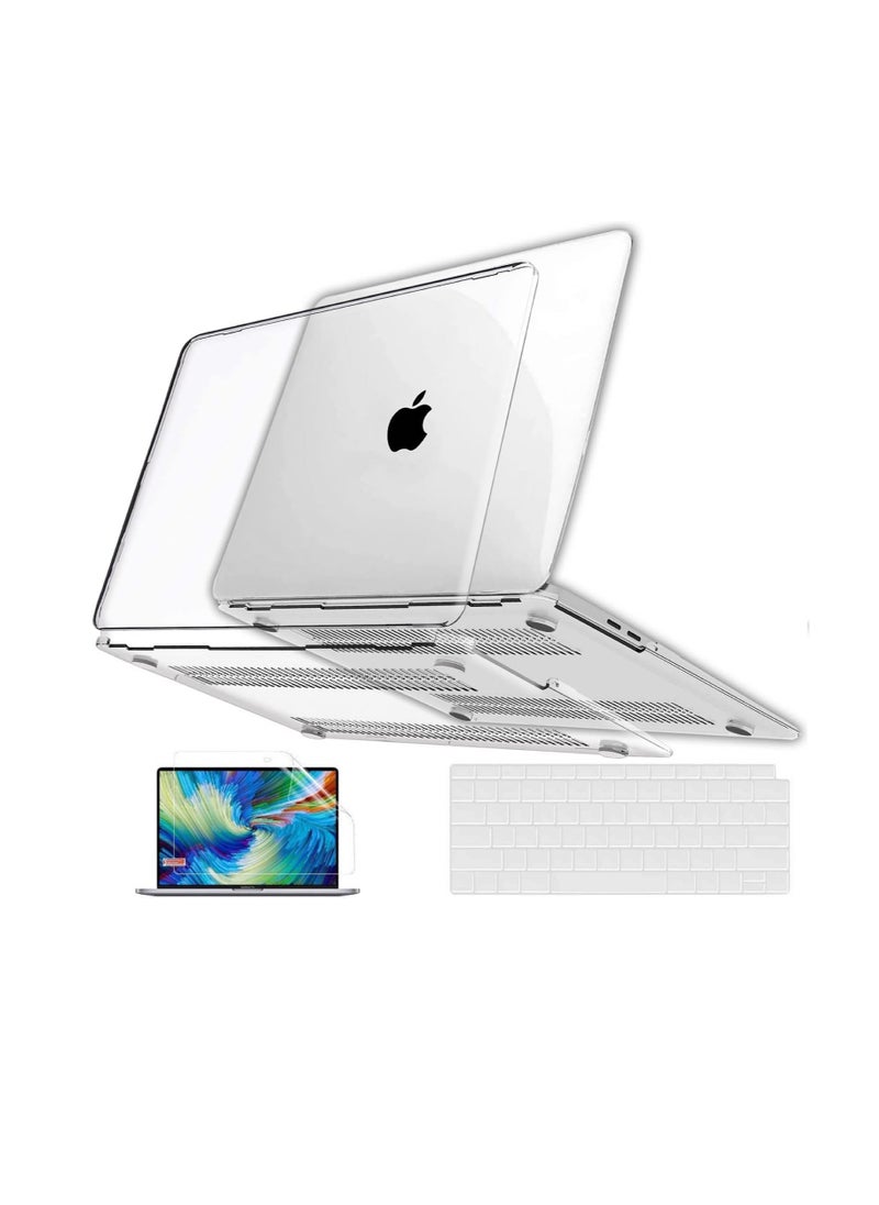 Case for MacBook Air 15 inch, Crystal Clear Case 2023 Release A2941 M2 Chip with Liquid Retina Display, Plastic Hard Shell & Keyboard Cover & Screen Protector Compatible with MacBook Air 15