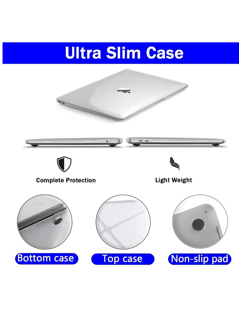 Case for MacBook Air 15 inch, Crystal Clear Case 2023 Release A2941 M2 Chip with Liquid Retina Display, Plastic Hard Shell & Keyboard Cover & Screen Protector Compatible with MacBook Air 15