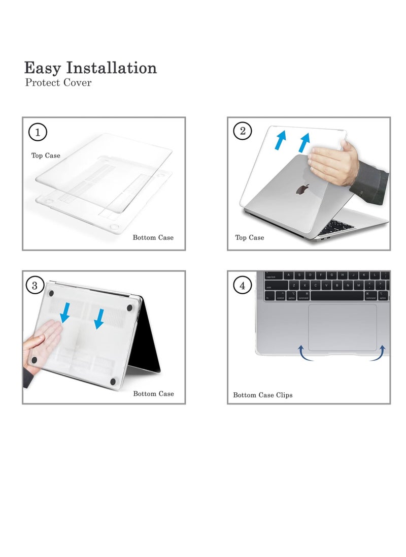 Case for MacBook Air 15 inch, Crystal Clear Case 2023 Release A2941 M2 Chip with Liquid Retina Display, Plastic Hard Shell & Keyboard Cover & Screen Protector Compatible with MacBook Air 15