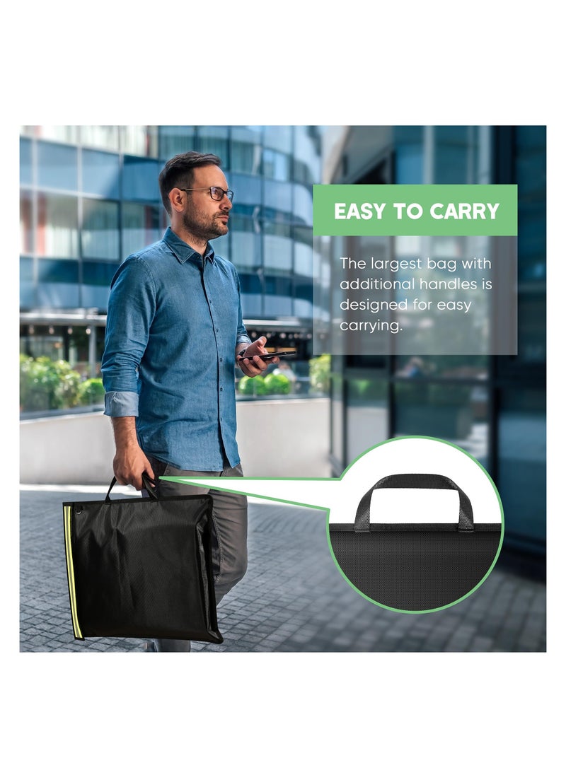 Faraday Bags for Phones Laptops Tablets 3 Pack Anti Theft Jammer Shielding Key Fob Reflective Strip EMP Protection