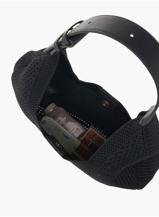 Womens Missy Textured Hobo Bag And Pouch Set