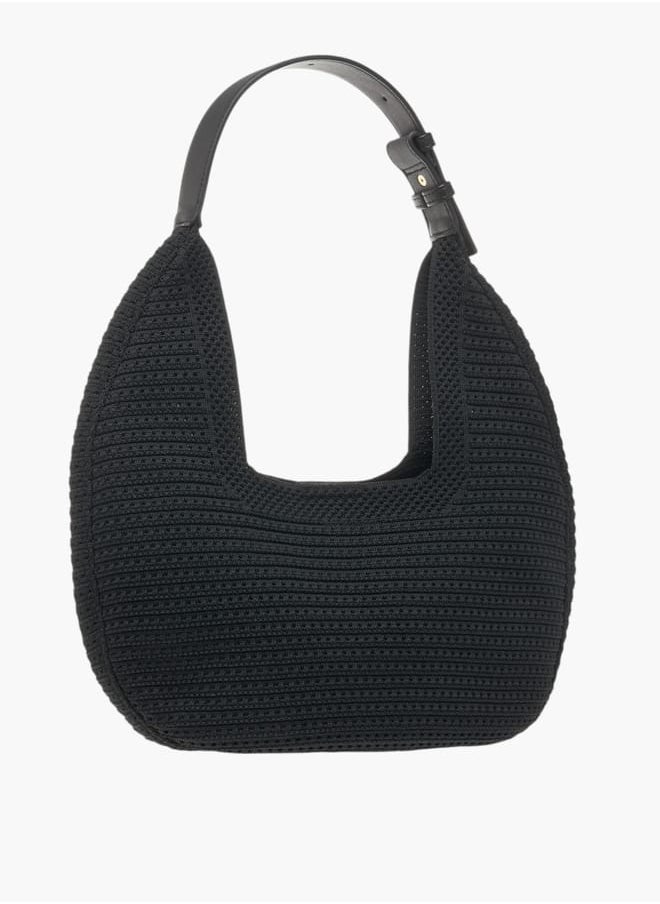 Womens Missy Textured Hobo Bag And Pouch Set