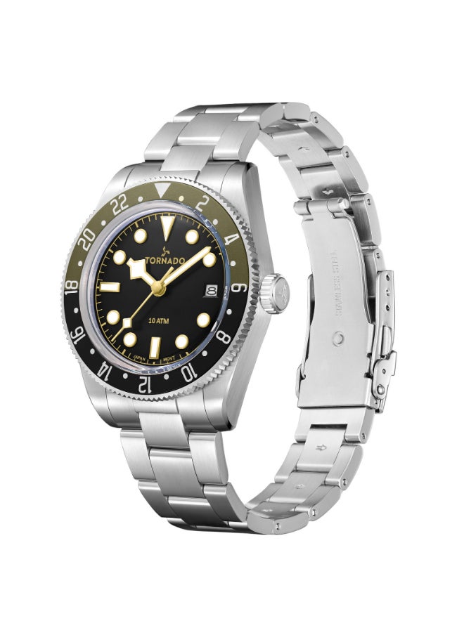 Tornado Lumina Date Just Men's Analog Green Dial Watch - T24006-D1