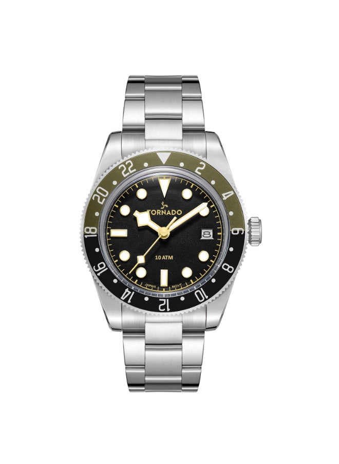 Tornado Lumina Date Just Men's Analog Green Dial Watch - T24006-D1