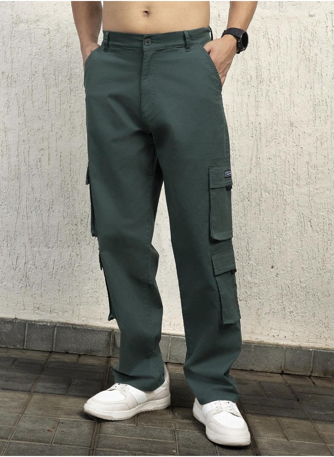 Forest Green Pants For Men