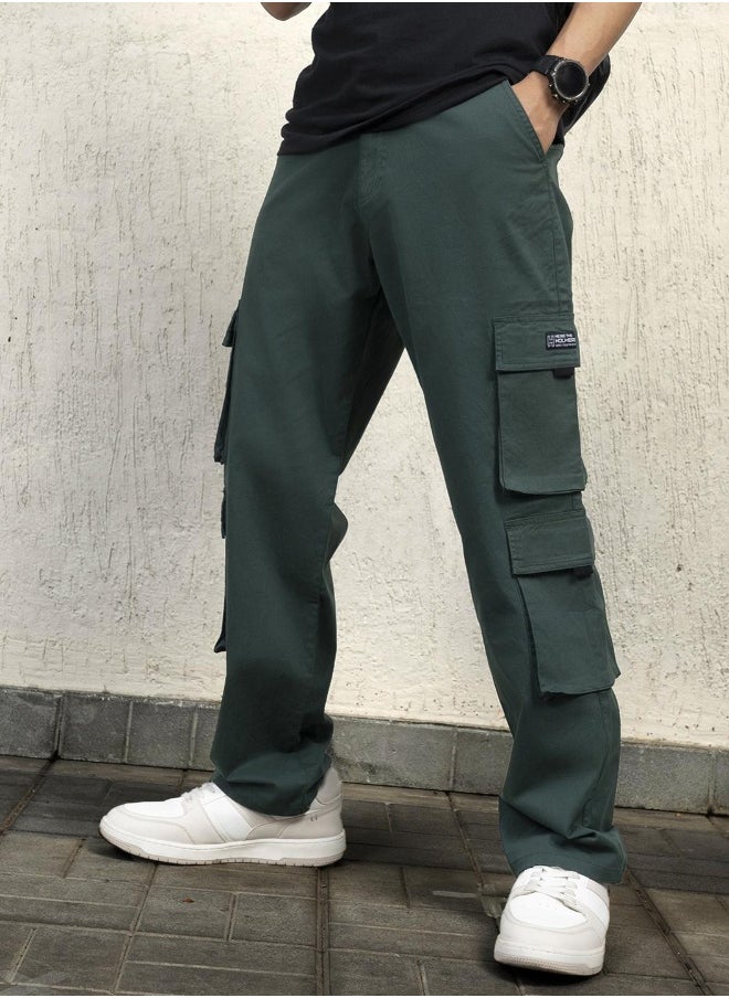 Forest Green Pants For Men