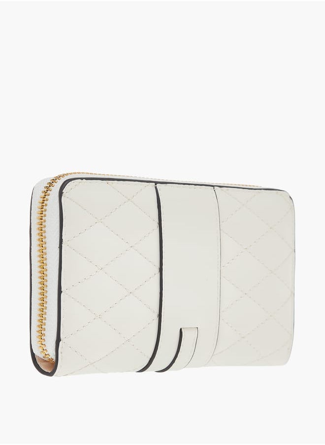Womens Quilted Wallet With Zip Closure
