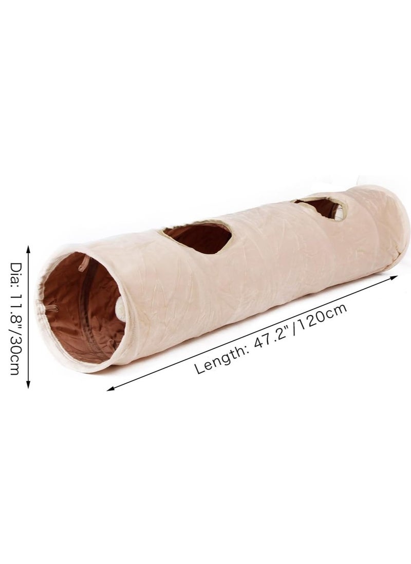 LOYAL RAIN Cat Tunnel, Suede Material kitty play toys for Cats and Bunnies