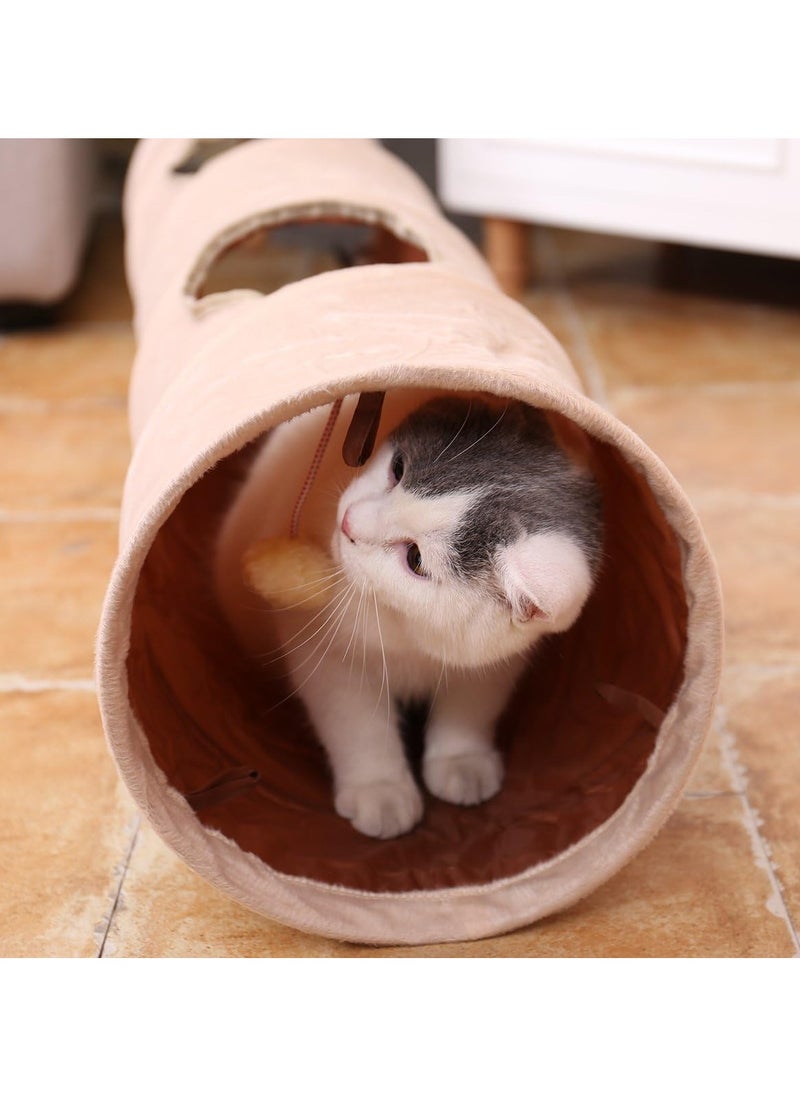 LOYAL RAIN Cat Tunnel, Suede Material kitty play toys for Cats and Bunnies