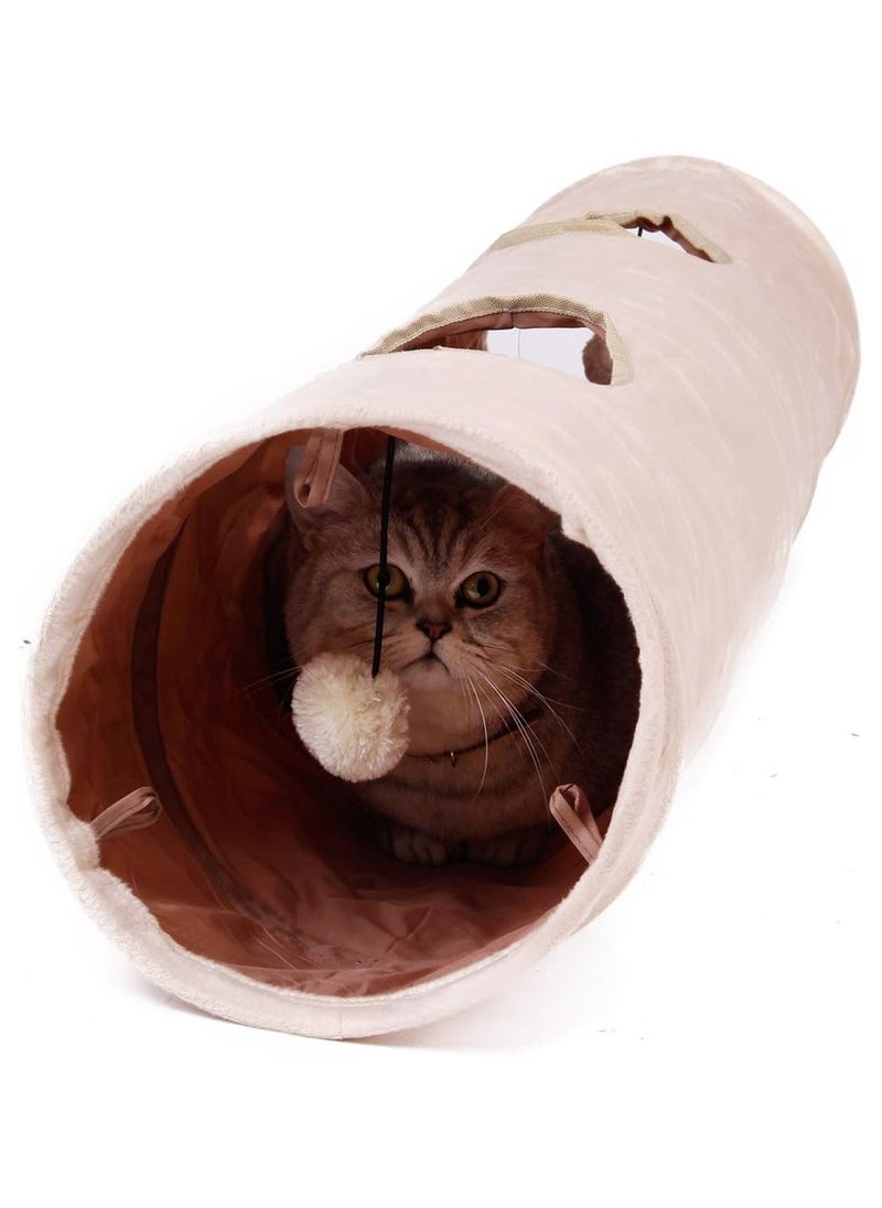 LOYAL RAIN Cat Tunnel, Suede Material kitty play toys for Cats and Bunnies