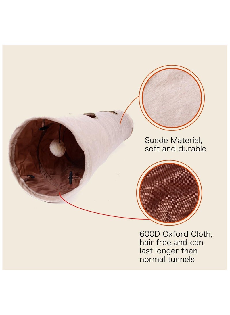 Cat Tunnel, Suede Material kitty play toys for Cats and Bunnies