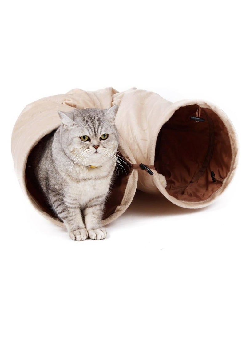 LOYAL RAIN Cat Tunnel, Suede Material kitty play toys for Cats and Bunnies