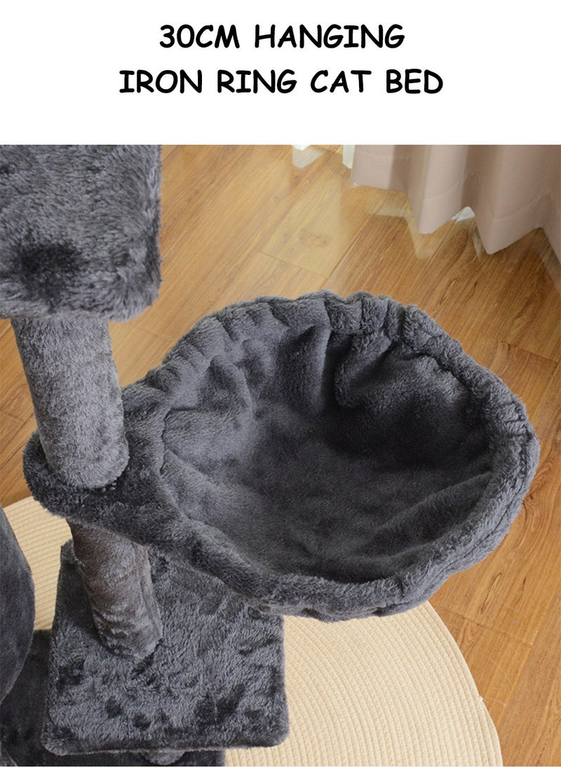 Cat Tree Tower Large Cat Jumping Platform Sisal Cat Column Cat Rack Multi-Level Cat Condo with Scratching Posts