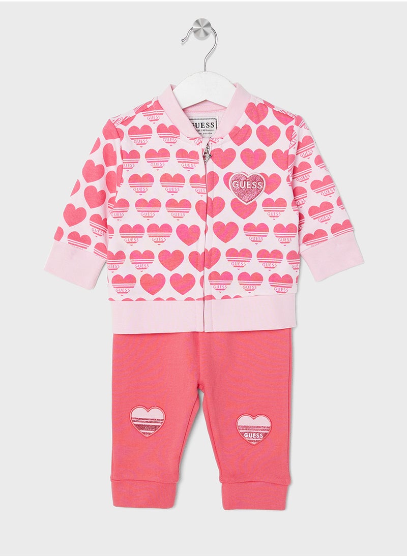 Kids Printed Active Top & Pants Set