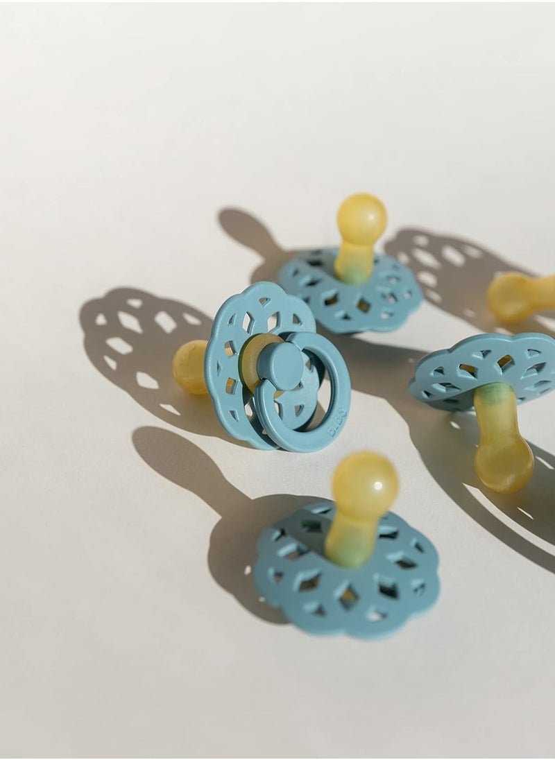 BIBS Natural Rubber  Pacifier Pack Of 2  Blue And Island Sea