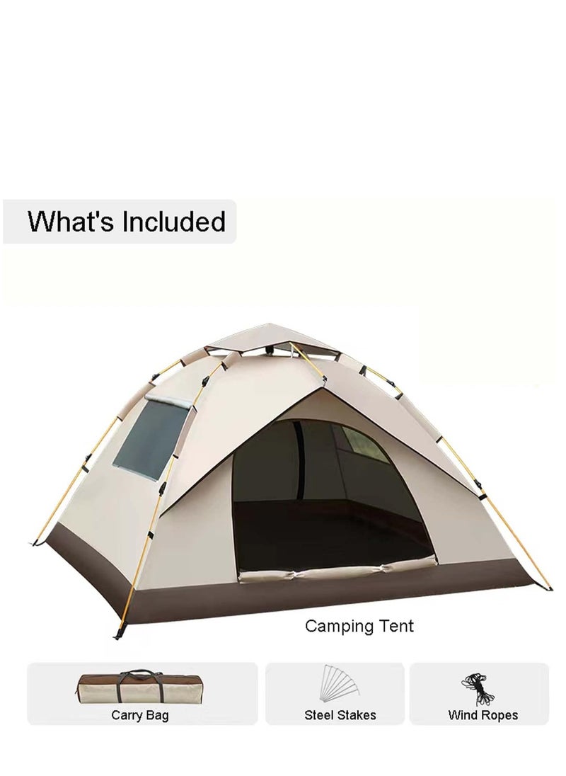 ARCOON nstant Pop Up Camping Tent 83x79x53 inch, Family Tent Instant Setup in 60 Seconds, Large Lightweight 4 Seasons Tent, Waterproof Windproof Tent for Camping Hiking Backpacking Backyard