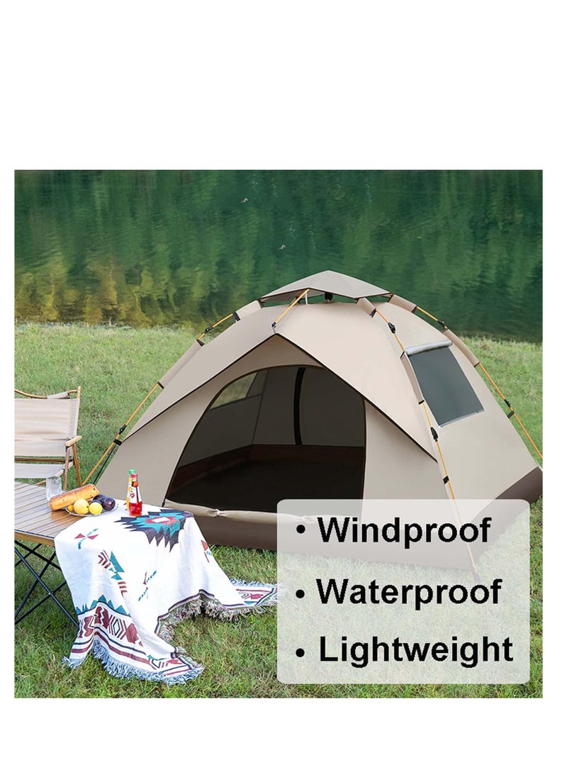 ARCOON nstant Pop Up Camping Tent 83x79x53 inch, Family Tent Instant Setup in 60 Seconds, Large Lightweight 4 Seasons Tent, Waterproof Windproof Tent for Camping Hiking Backpacking Backyard