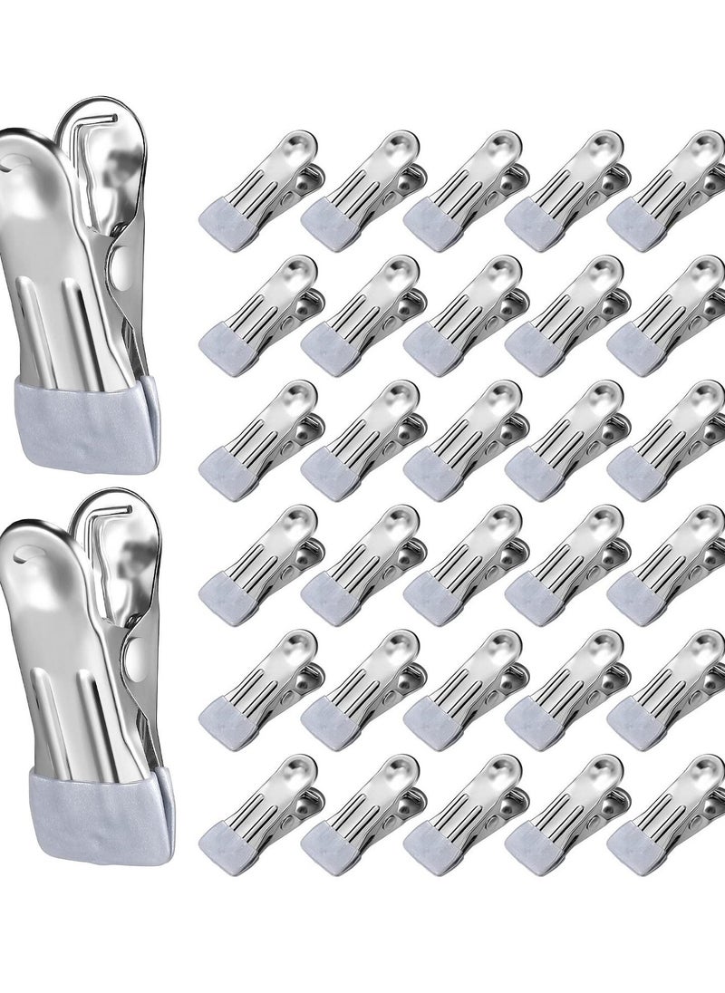 KASTWAVE 30 PCS Metal Spring Clamps, Guard Clips Multifunctional Metal Clips Towel Clips Spring Clamps Secure Your Winter Pool Cover Attaches to Top Rail Wind, Swimming Pool Above Ground Cover Clips