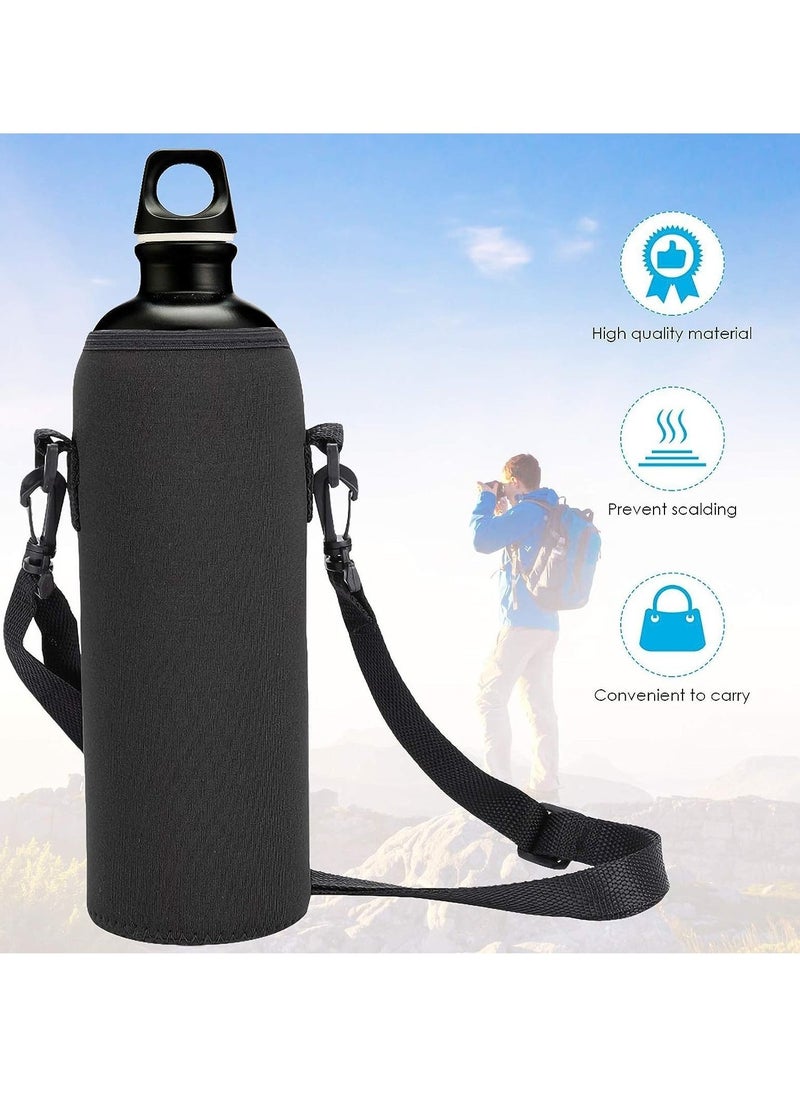 2 Pcs Water Bottle Sleeve Water Bottle Carrying Pouch for 750ml Durable Soft Drink Bottle Holder Bag for Outdoor Camping Hiking Fishing