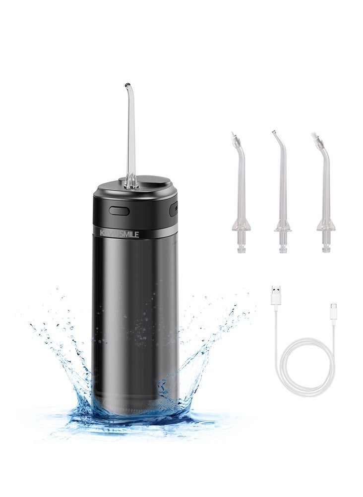 KEVU SMILE Water Flosser, Portable Cordless Water Flosser Water Flosser for Oral Irrigation, 250ml Water Tank, 3 Modes and IPX7 Waterproof, Water Flosser for Home and Travel