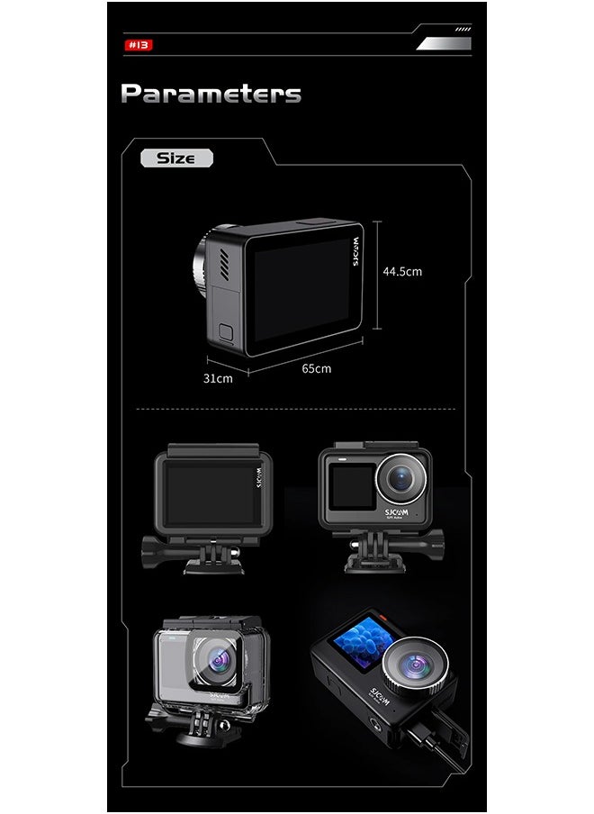 Sj11 Active Action Camera Waterproof Anti-Shake Motion Detection Multifunctional 4K Touch Screen Outdoor Sport Video Cam