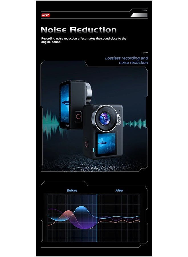 Sj11 Active Action Camera Waterproof Anti-Shake Motion Detection Multifunctional 4K Touch Screen Outdoor Sport Video Cam