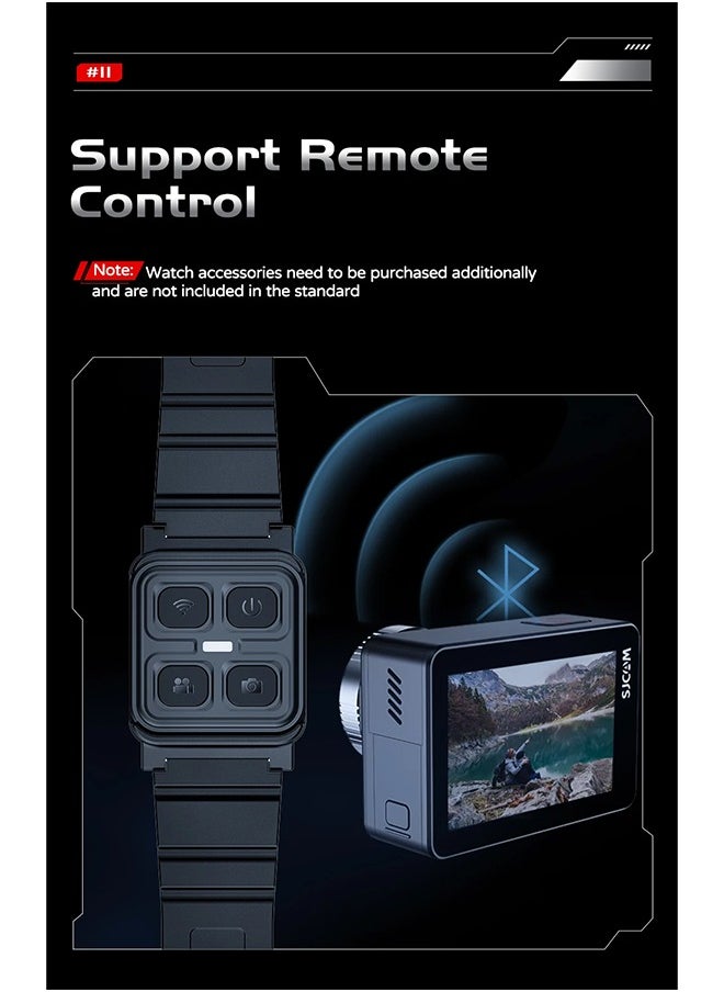 Sj11 Active Action Camera Waterproof Anti-Shake Motion Detection Multifunctional 4K Touch Screen Outdoor Sport Video Cam
