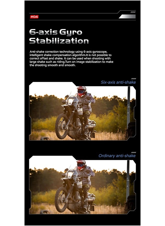 Sj11 Active Action Camera Waterproof Anti-Shake Motion Detection Multifunctional 4K Touch Screen Outdoor Sport Video Cam