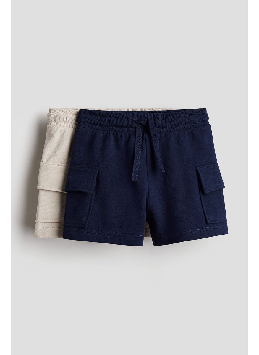 2-Pack Cargo Sweatshirt Shorts