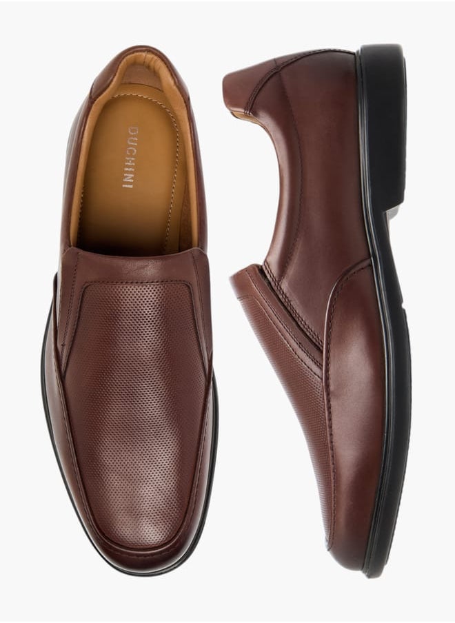 Men's Textured Slip-On Loafers