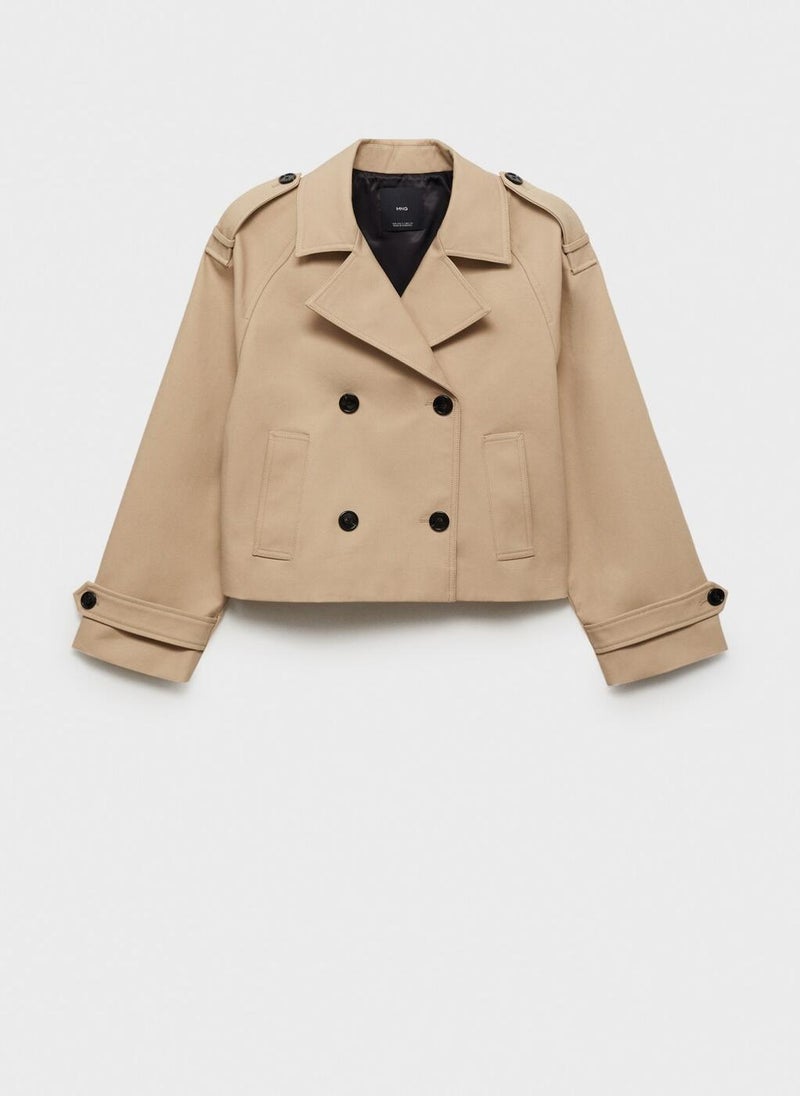 Lapels Double-Breasted Jacket