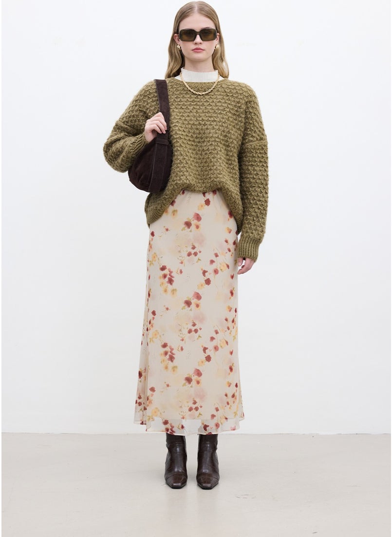 Patterned Knitted Sweater Soil