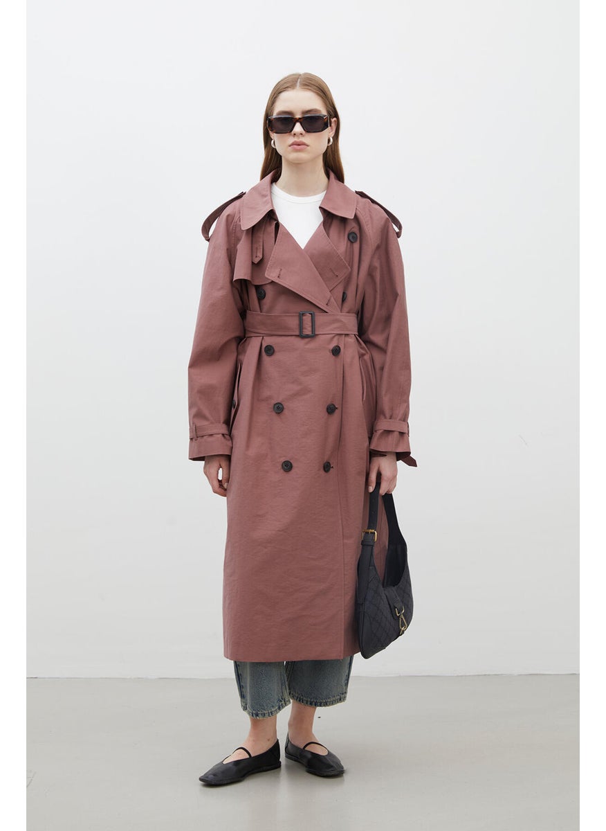 Copenhagen Oversize Trench Coat Dusty Rose