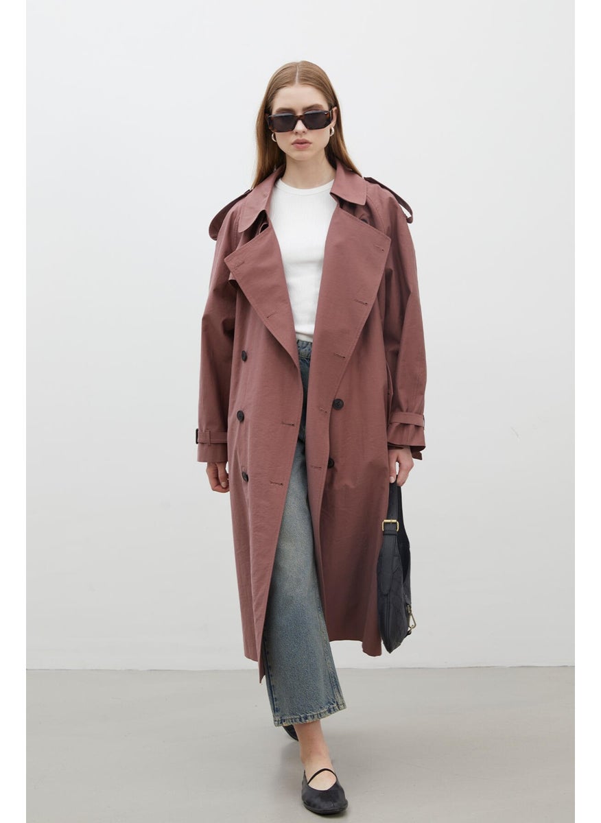 Copenhagen Oversize Trench Coat Dusty Rose